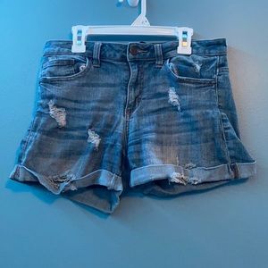 Ripped Jean Shorts
